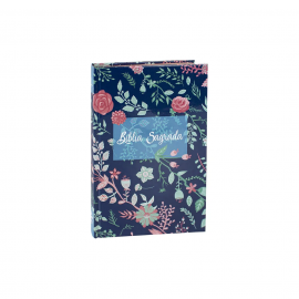 B�blia Sagrada Almeida Revista e Corrigida - Capa Primavera | SBB | B�blia Sagrada Econ�mica com beira pintada em bronze